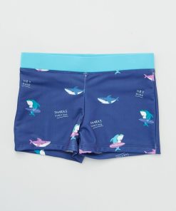Boxer de bain avec imprimé - Bleu/bleu foncé
