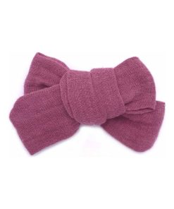Grande barrette anti-glisse - mousseline - Rose framboise