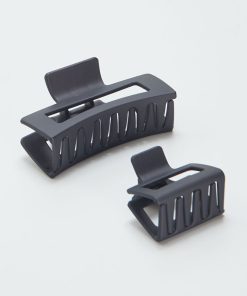 Lot de 2 pinces crabe ettet mat - Noir