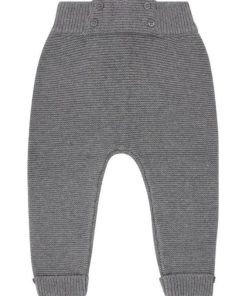 Pantalon Bébé Bio en Tricot Gris - Gris