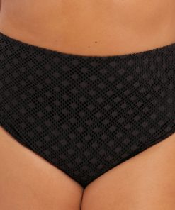 Culotte de bain taille haute grande taille Bazaruto - Noir