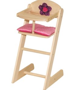 ROBA Chaise haute pour Poupée "Happy Fee" en bois - Dès 3 Ans - Naturel/Rose - N/A