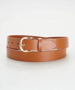 Ceinture basique en simili - Camel