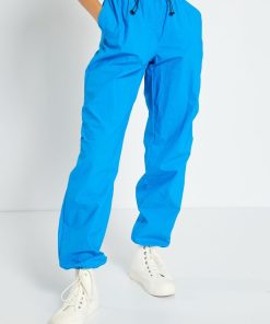 Pantalon parachute en nylon - Bleu ciel