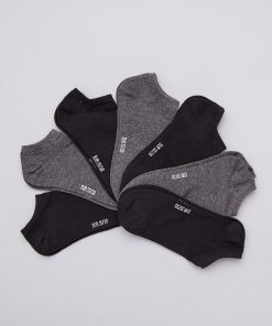 Lot de 7 paires de chaussettes invisibles - gris noir