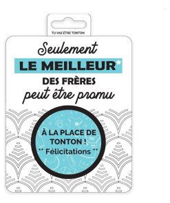 Carte à gratter - Tu vas être tonton - Blanc