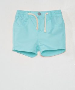 Short en twill de coton - Bleu
