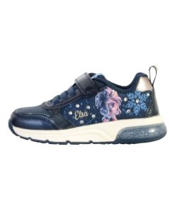 Basket Cuir Enfant Geox Spaceclub - Bleu