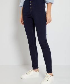 Jean skinny effet galbant - Bleu brut