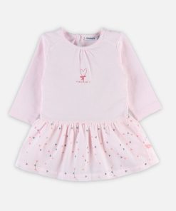Robe en jersey et popeline - Rose