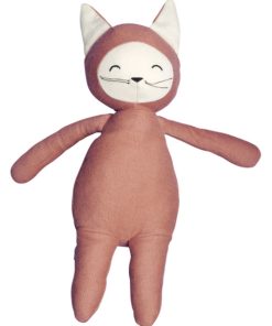 Peluche En Coton Bio Renard Argile Buddy (28 Cm) - Rouge