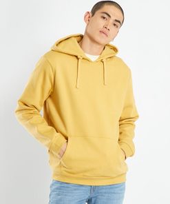 Sweat à capuche avec poche kangourou - Jaune