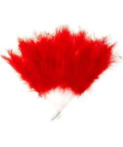 Eventail plume - rouge