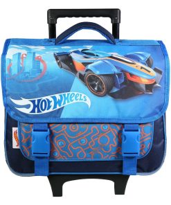 BAGTROTTER Cartable à roulettes 38 cm Hot Wheels Bleu Voiture - Bleu
