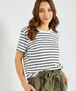 T-shirt en jersey imprimé - Blanc