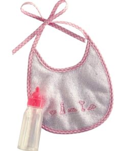 Ensemble bavoir et biberon pour poupée 42-46 cm - N/A