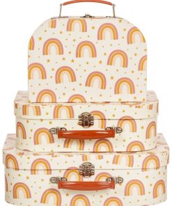 Set de 3 valisettes Arc-en-ciel orange - Orange