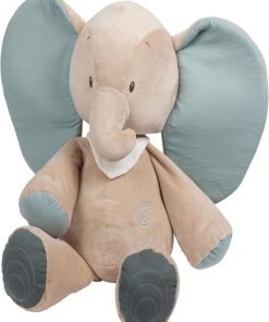 Peluche géante Luna & Axel éléphant (75 cm) - Vert