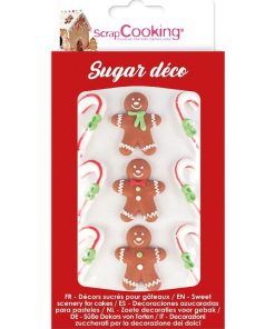 9 décorations en sucre - Bonhomme pain d'épices - N/A