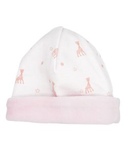 Bonnet En Coton Rose Sophie La Girafe (1-3 Mois) - Rose