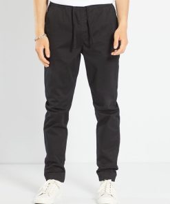 Pantalon esprit 'jogger' - noir