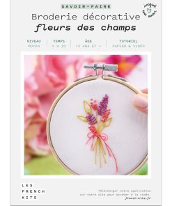 Coffret DIY - Broderie décorative - Fleurs des champs - N/A