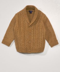 Gilet en maille fantaisie - BEIGE
