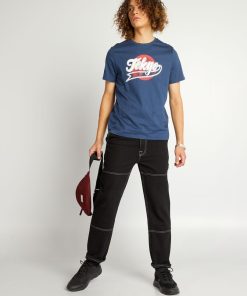 Tee-shirt en jersey avec imprimé - Bleu