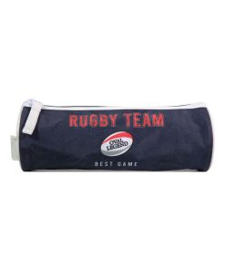 BAGTROTTER Trousse scolaire ronde Phileas Bleu Rugby - Bleu