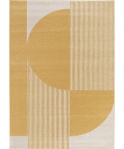 Tapis salon 200x290 CONTUNI Jaune OEKO TEX idéal pour le salon - Jaune