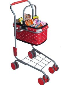 Chariot en métal avec panier de transport avec 40 miniatures - N/A