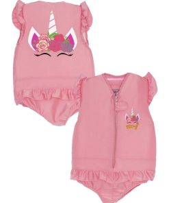 Maillot de Bain Rosy Enfant avec Flotteurs - Accessoire de Natation Fille - Rose