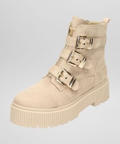 Bottines avec semelles épaisses - Beige
