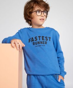 Sweat en molleton - Bleu