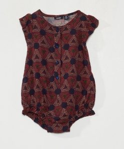 Barboteuse fluide en coton - BLEU