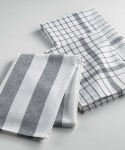 3 Serviettes Torchons Utillo - gris anthracite