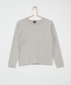 Pull fin en coton - gris