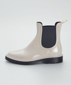 Bottines type Chelsea vernies - BEIGE