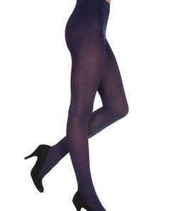 Collants opaques veloutés 'DIM' 50D - bleu marine