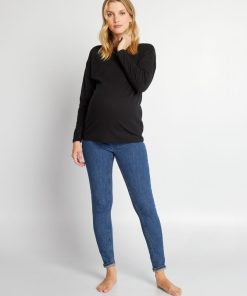 Tee-shirt grossesse matière pull - noir