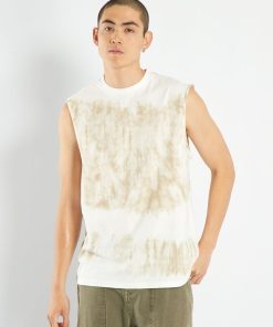 Débardeur tie and dye en jersey - Beige