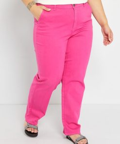 Jean wide leg - L32 - rose cassis