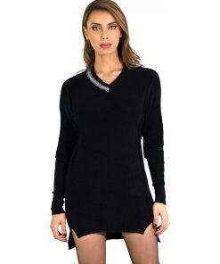 Robe Pull en laine Kebello - Noir Noir