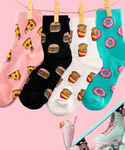 Chaussettes En Coton Nourriture- Sockup- 36-44 - Multicolore