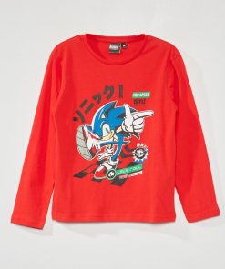T-shirt 'Sonic' manches courtes - Rouge