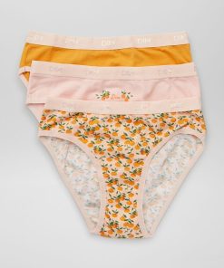 Lot de 3 culottes 'DIM' - Orange/rose