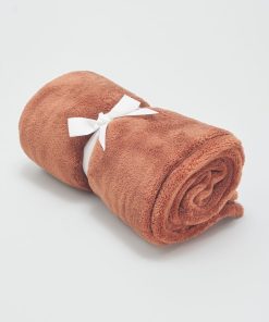 Plaid bébé polaire - brun