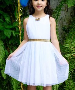 Robe de Ctège Blanche Or HEPBURN - 'LA FAUTE A VOLTAIRE' - Blanc
