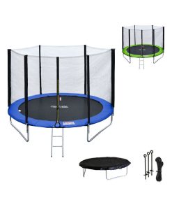 HAPPY GARDEN - Trampoline Ø245cm avec accessoires, Canberra - Bleu