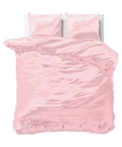 Parure de Lit Satin Rose Bonbon - Rose